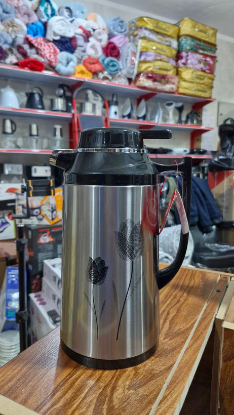 فلاسک استیل ۱ لیتر طرح گل