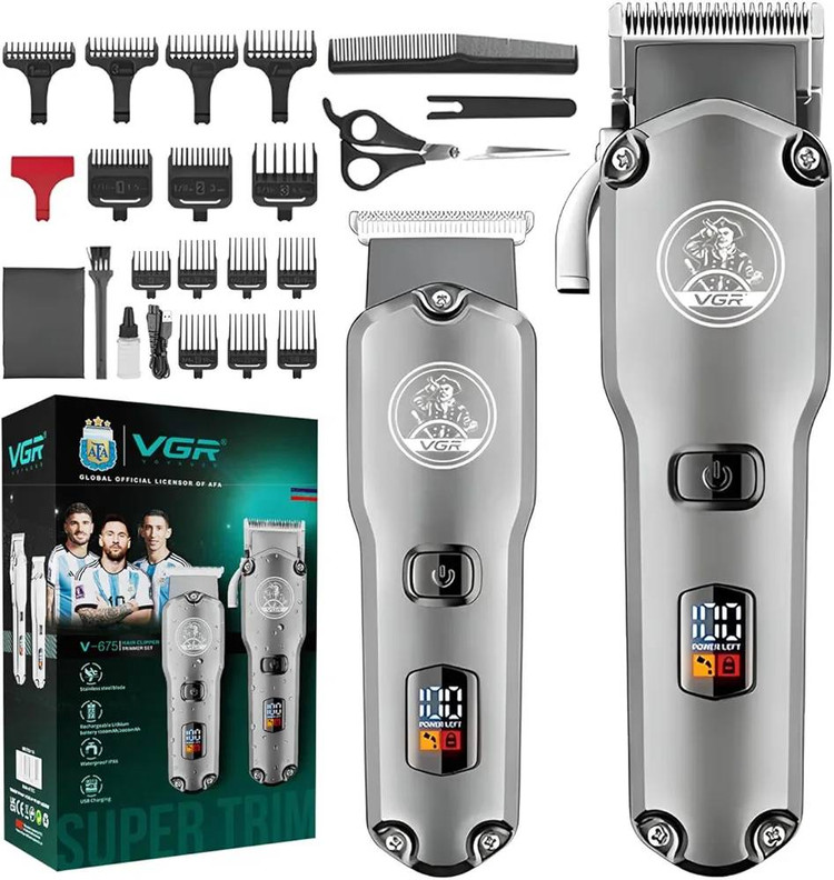ست ماشین اصلاح سر و خط زن صورت VGR-675